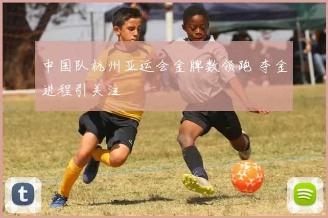 中国队杭州亚运会金牌数领跑 夺金进程引关注